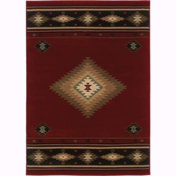 Oriental Weavers Hudson 1'10" x 3'3" Machine Woven Rug in Red