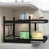 Extendable Cupboard Organiser with 2 Levels, Extendable Drawers Storage, Telescopic Drawer - 4 of 4