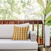 16"x16" Deny Designs Menina Lisboa Checkers Square Outdoor Throw Pillow Yellow - 3 of 4