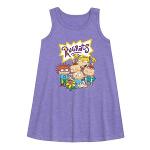 Girls' - Rugrats - Natural Wonder Graphic Sleeveless Aline Dress - 1 of 4