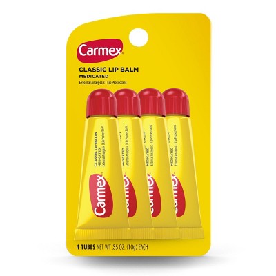 Carmex Classic Lip Balm Medicated Tube - 4pk/1.4oz