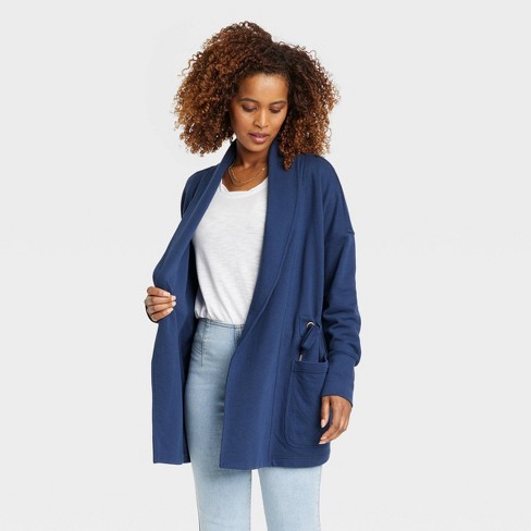 Women's Drape Front Jacket - Knox Rose™ Navy Blue Xl : Target