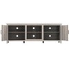 HomeRoots 70" Gray Wood Enclosed and Open Storage TV Stand - 4 of 4