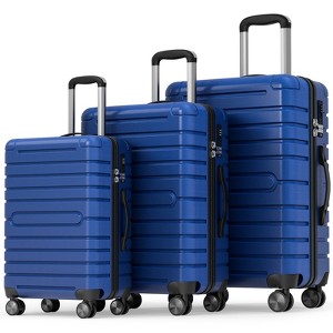 SKONYON 3-Piece Hardshell Luggage Set (20", 24", 28") –  PC+ABS, TSA-Approved Lock, Spinner Wheels & YKK Zippers - 1 of 4