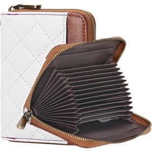 Clotth Women’s RFID Blocking PU Leather Wallet with Wristlet - Stylish Compact Card Holder for Everyday Use & Travel, 14 Slots + 2 Pockets - 1 of 4