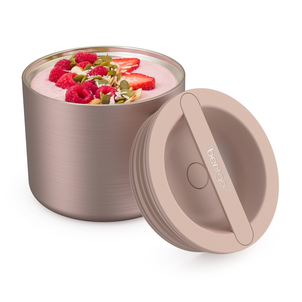 Bentgo 2.4c Stainless Steel Insulted Food Storage Container with Plastic Lid Coral Pink