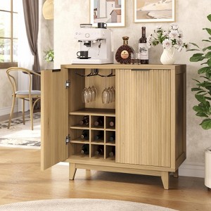 Vabches Coffee Bar Cabinet, Sideboard Buffet Cabinet with Removable Wine Rack, Liquor Cabinet - 1 of 4