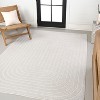 JONATHAN Y Freya High-Low Modern Scandinavian Arch Stripe Monotone Indoor/Outdoor Area Rug - 3 of 4