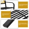 Karl Home | Black Steel Patio Bench With Yellow Backrest - 4 of 4