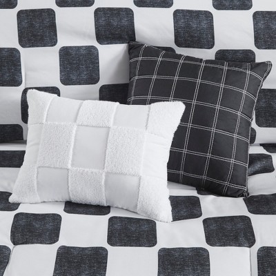 Intelligent Design 5Pcs Comforter Set, Modern Bedding Set, Microfiber Bed Comforter, Black/White, Full/Queen — фото 8