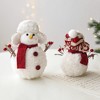 BABYYER Christmas Snowman Doll, Soft and Fabric Snowman Plush Toy for Holiday Home Decor, Desktop or Window Display - 3 of 4