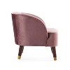 NicBex Velvet Fabric Accent Chair,Upholstered Barrel Living Room Chairs with Mid-Height Backrest,Modren Armchair,Accent Chairs for Living Room - 4 of 4