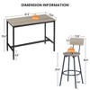 47.2"Pub High Dining Table 5 Piece Set, Industrial Style Pub Table,Grey - 4 of 4