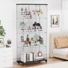 Syemin Decorative Storage Cabinets Glass Display Cabinet 4-Shelf, Curio Cabinets, Tempered Glass Floor Standing Bookshelf, Black, 31.5"*14.2"*62.3" - 2 of 4