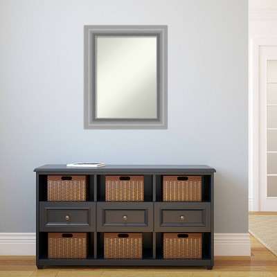 Peak Polished Silver Rectangular Bathroom Vanity Mirror