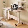 Small Standing Desk,Adjustable Height Desktop,Foldable Stand Up Desk with Wheels Mobile Computer Table,Sit Stand up Desk,for Small Spaces and Offices - 2 of 4