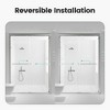Semi-Frameless Dual Sliding Shower Enclosure, Bypass Style, SGCC Tempered Glass in Chrome Finish - 2 of 4