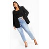 Women's Plus Size Oversized Alexis Blazer Jacket - black | CITY CHIC - image 4 of 4