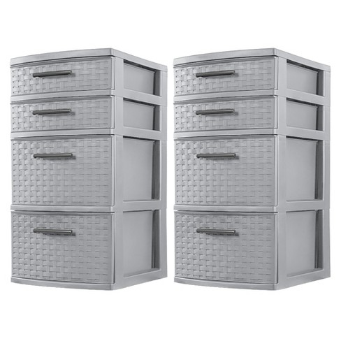 4 Drawer Skinny Tower Dark Gray - Brightroom™ : Target