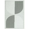 Modern Geometric Stripes Arch Rug Soft Low Pile Indoor Floor Area Rug Contemporary Carpet Rug for Living Room Bedroom - 3 of 4