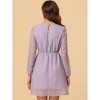 INSPIRE CHIC Women's Choker V Neck Vintage Flared Gilding Metallic Shiny Star A-Line Dress - 4 of 4