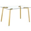 NicBex 44/38In Dining Table Kitchen Table Rectangle Glass Dining Table for Living Room, Dining Room - 4 of 4