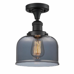 Bell Cage - 1 Light Semi-Flush Mount In Industrial Style-11.5 Inches Tall and 8 Inches Wide - 1 of 1