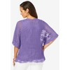 Jessica London Women's Plus Size Crochet Cardigan - 3 of 4