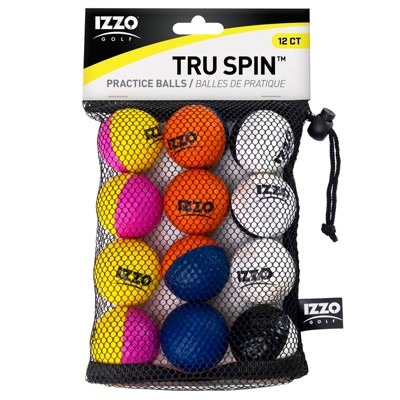 Izzo Golf Tru-Spin Practice Balls (12 Pack)