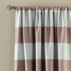 2pk 52"x84" Light Filtering Striped Window Curtain Panels Taupe Brown - Lush Décor: Mid-Century Modern, Rod Pocket - 2 of 4