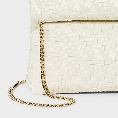 A New Day Woven Fold Over Clutch - A New Day™ Off-White — фото 5