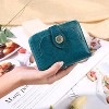 Women’s Leather Wallet – Stylish Blue Slim Bifold Card Holder with RFID Blocking, Zipper Coin Pocket, Compact Purse for Everyday Use - 2 of 4