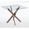 KTMBDW 35.4” Square Glass Dining Table, Tempered Glass Tabletop and Metal Tubular Legs, Modern Style Table for Home, Kitchen, Dining Room - 3 of 4