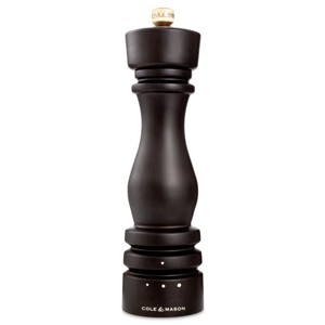 Cole & Mason London Salt Mill - Premium Wood Design - Adjustable for Fine to Coarse Seasonings - Chocolate Wood, 8” - 1 of 1