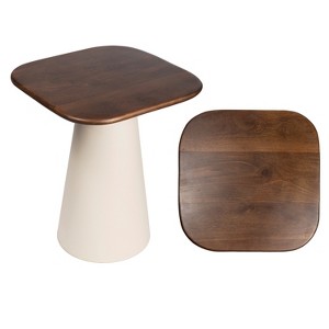 JONATHAN Y Skye 18" Modern Rustic Square Wood/Metal Accent Table - 1 of 4