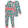 RuffleButts SoftSnooze Toddler Girls Holiday Ruffle Long Sleeve Pajama Set - 2 of 2