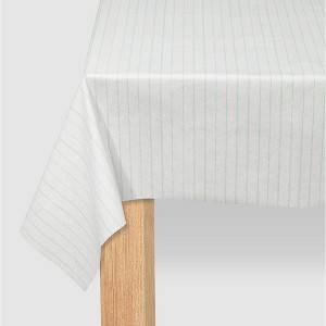 Coterie Party Mint Pinstripe Tablecloth - 1 of 3