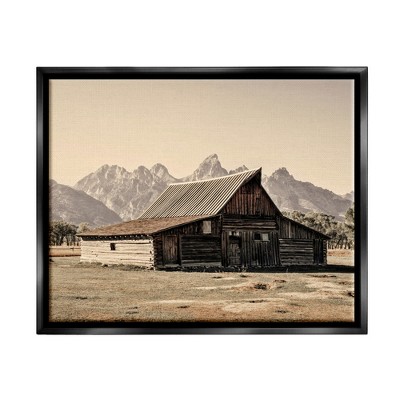 Stupell Industries Rural Cabin Nature Mountain PeaksFloater Canvas Wall Art