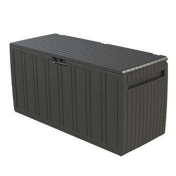 Ram Quality Products Large Outdoor Storage Deck Box Organizer Bin Waterproof Patio Furniture