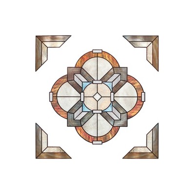 12" x 12" Amber Stained Glass Window Film