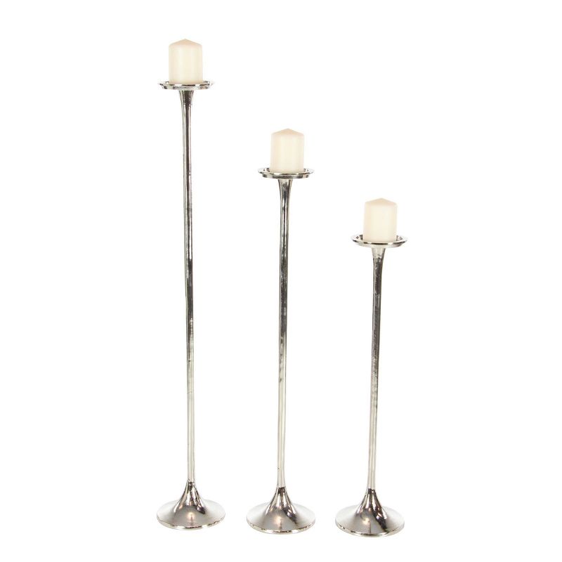 Set of 3 Metallic Aluminum Candle Holders - Olivia & May, 3 of 16