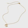 14K Gold Dipped Crystal and Mother of Pearl Circle Spinner Initial Necklace - A New Day™ - 3 of 4