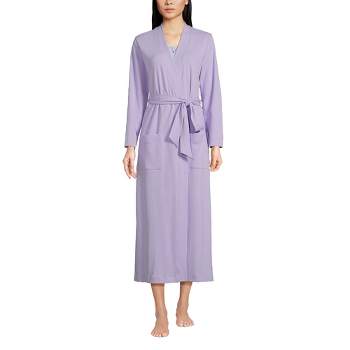 Lands' End Women's Cotton Long Sleeve Midcalf Robe