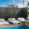 Wooakway 47" x 72" Black Metal Garden Trellis Privacy Screen Indoor Outdoor Room Divider Lattice Panel - 2 of 4