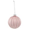 Northlight Shiny Glittered Geometric Glass Ball Christmas Ornaments - 3" (80mm) - Pink  - 4ct - 4 of 4
