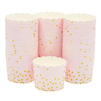 Gold Foil Cupcake Liners, Muffin Baking Cups (1.96 x 1.8 In, 60