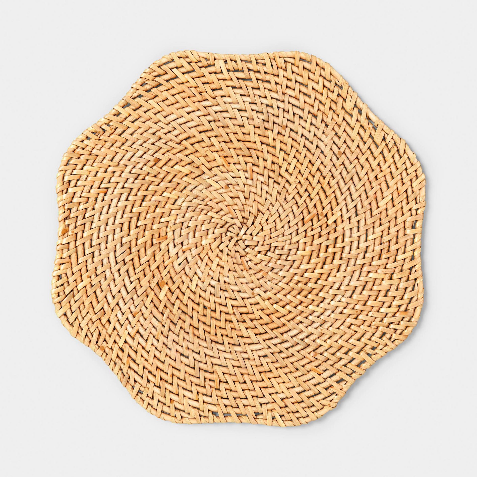 Scallop Edge Rattan Charger Light Tan Naturals - Threshold™