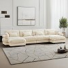 Christopher Knight Home Chasel  Modern 4 Seater Velvet 166" U Sofa with Bolstered Armrests and Two Movable Ottomans - 2 of 4