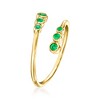 Ross-Simons 0.10 ct. t.w. Emerald Bypass Ring in 10kt Yellow Gold - 3 of 4