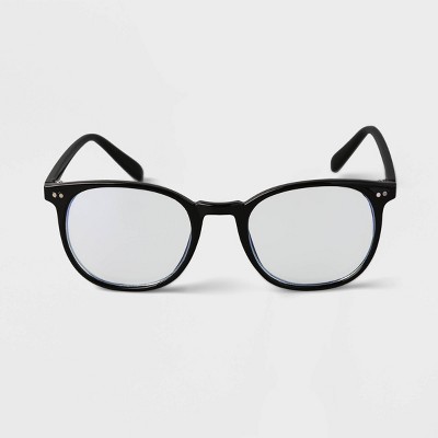 Men's Square Blue Light Filtering Glasses - Goodfellow & Co™ Black